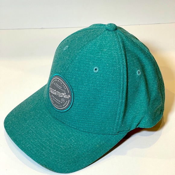 Travis Mathew FlexFit L/XL Teal Round Patch Hat - Picture 5 of 6